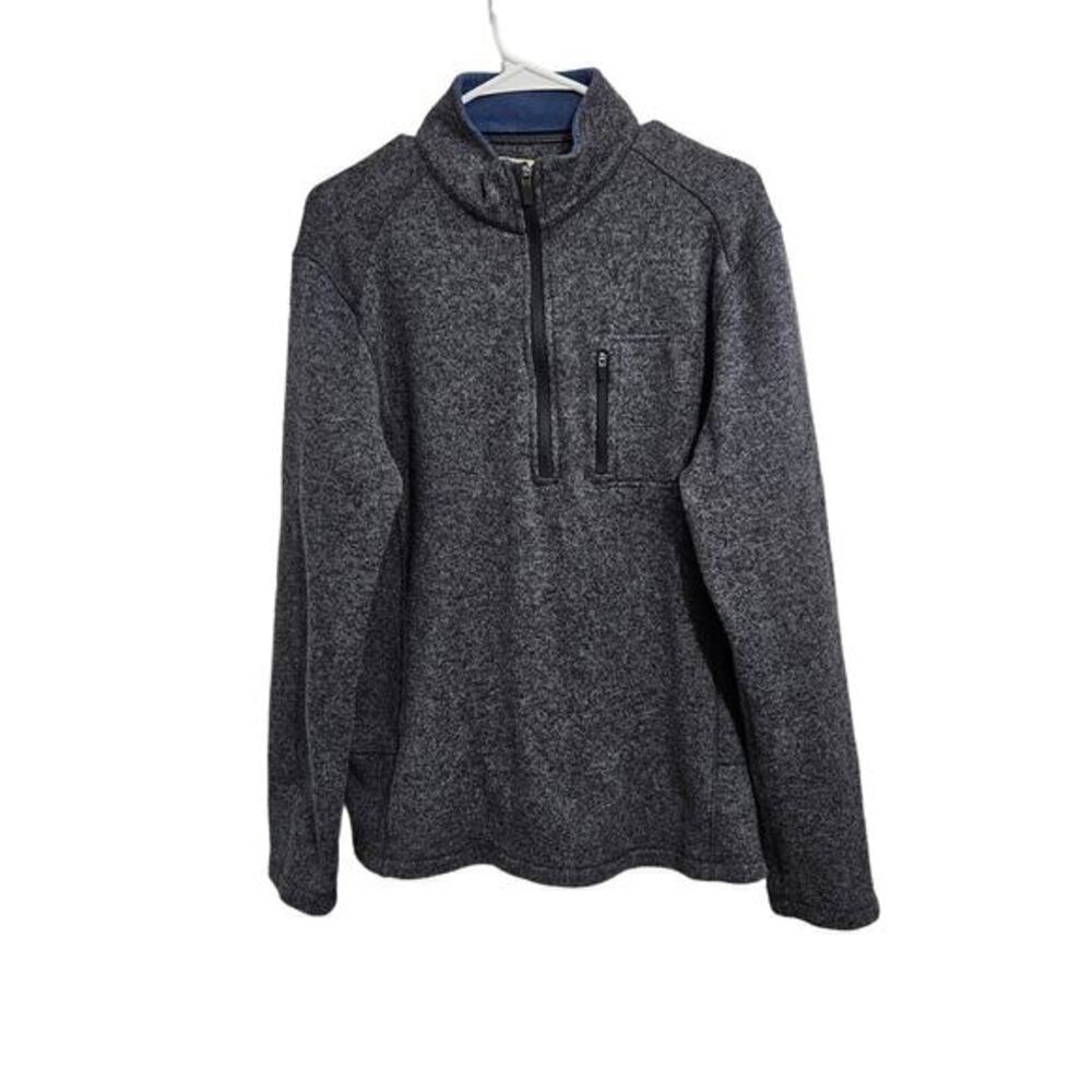Woolrich Mens Gray Half-Zip Pullover Jacket. Size Large.